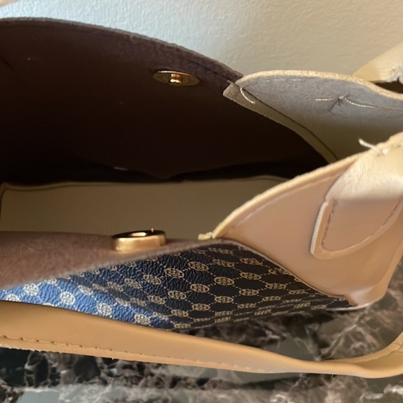 Brown Checkered Pattern Mini Tote Bag - Picture 10 of 13